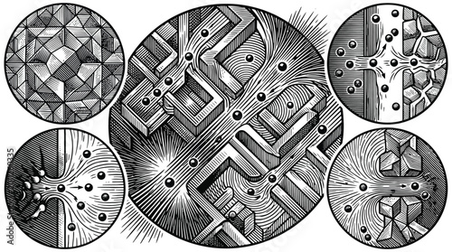 Macro close up of interconnected metal gears.