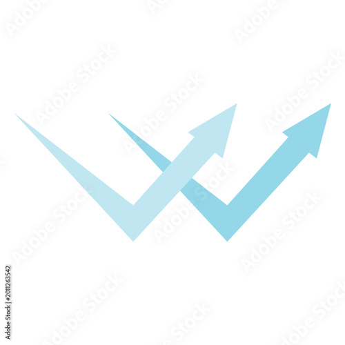 reflect arrow vector illustration isolated on white