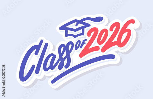 Class of 2026 Graduation Typography Sticker