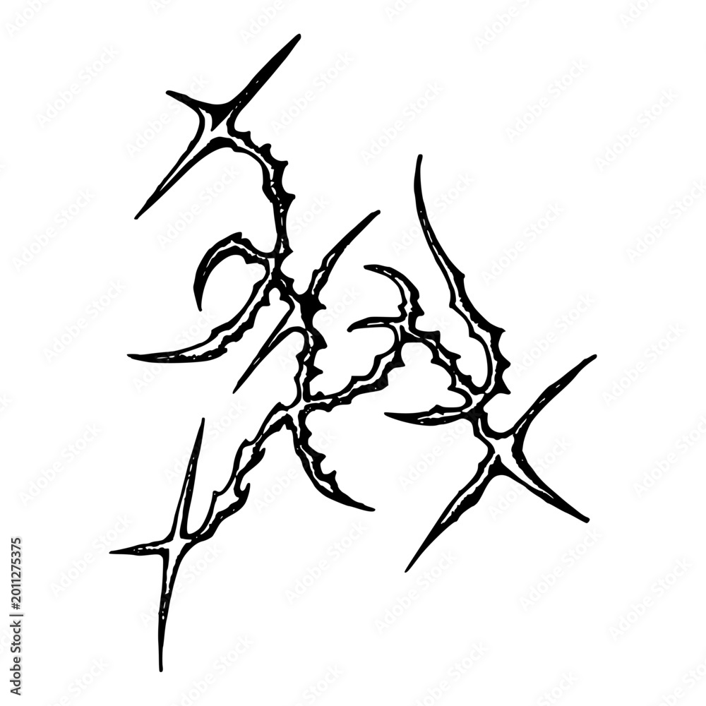 Fototapeta premium Goth Neosigilism Tattoo Design