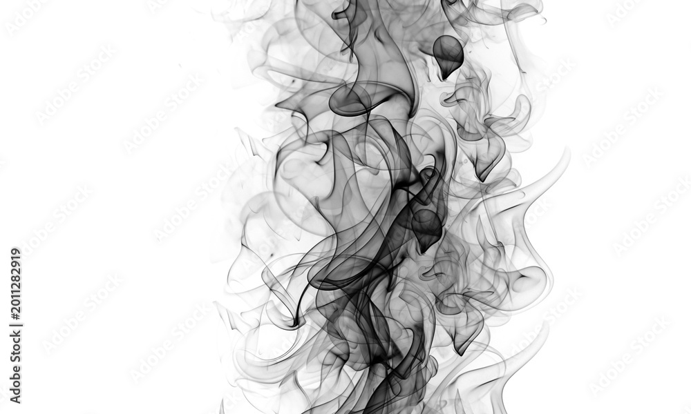 Naklejka premium Smoke abstract background, black and white gradient texture