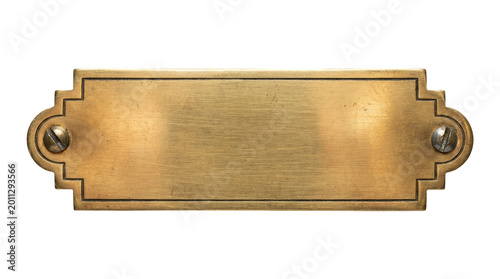 Tableau sur toile Brass nameplate
