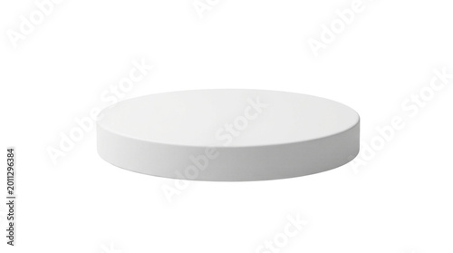 Bild auf Leinwand White circular pedestal podium