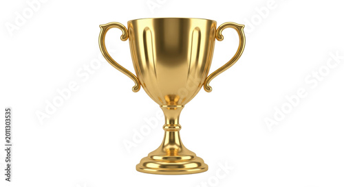 Foto Shiny gold trophy cup award for victory