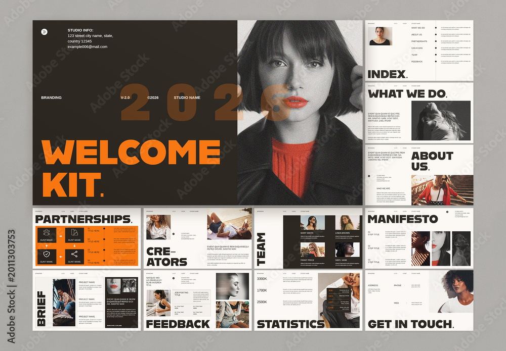 Welcome Kit Presentation Template Stock Template | Adobe Stock