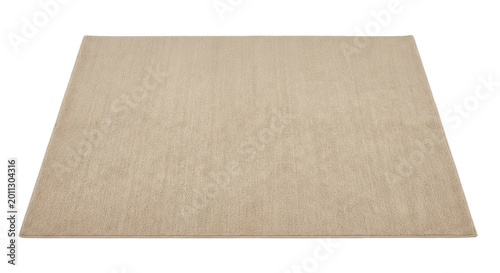 Bild auf Leinwand Blank tan rectangular area rug mockup