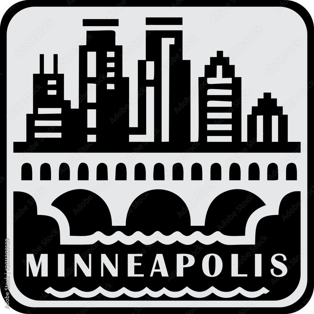Fototapeta premium Minneapolis Skyline Icon
