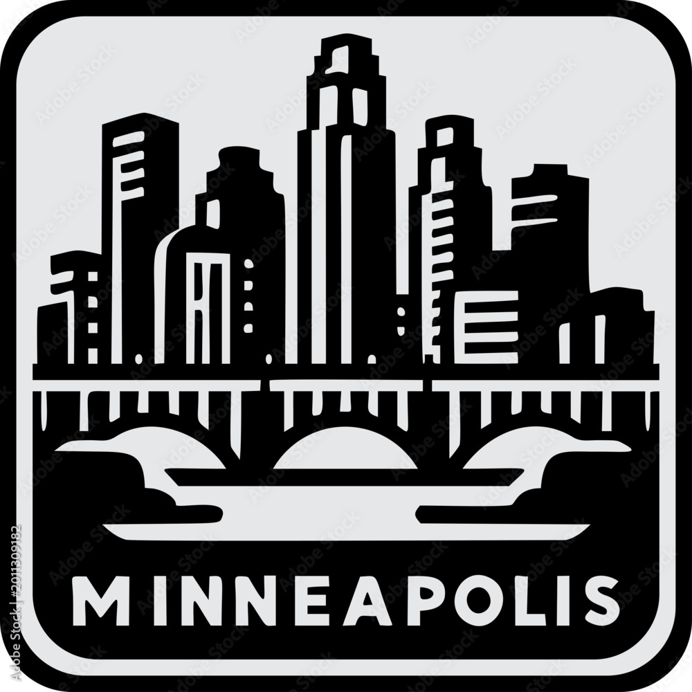 Fototapeta premium Minneapolis Skyline Icon