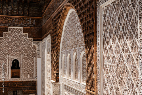 Obraz na plátne Ben Youssef Madrasa, 14th Century, Marrakech, morocco, africa