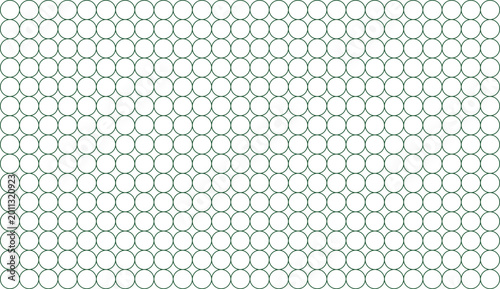 Geometric circles form an aligned mesh pattern that serves as a professional and clean backdrop for technical or artistic presentations.