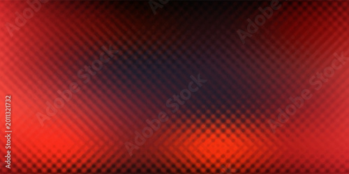 Schilderij op canvas A blurry image of three orange circles with a red background
