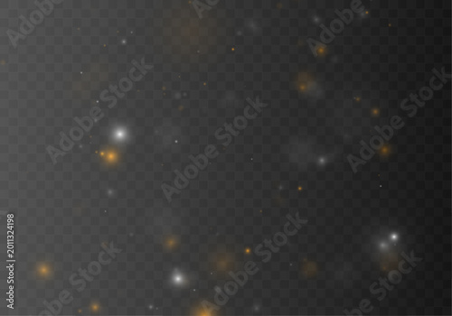 Photography Soft mixed dust with radiant gold and pale light particles