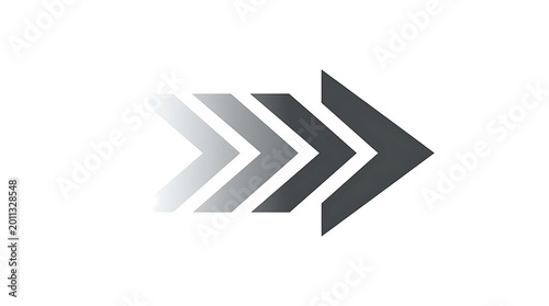 Grey arrow icons pointing right isolated on transparent background