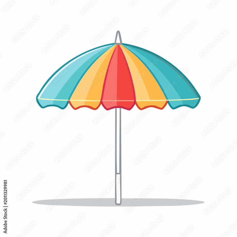 Obraz premium Colorful Beach Umbrella