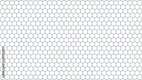 Quadro su tela Geometric hexagons align to produce a consistent and clean honeycomb mesh perfect for technical or professional presentations
