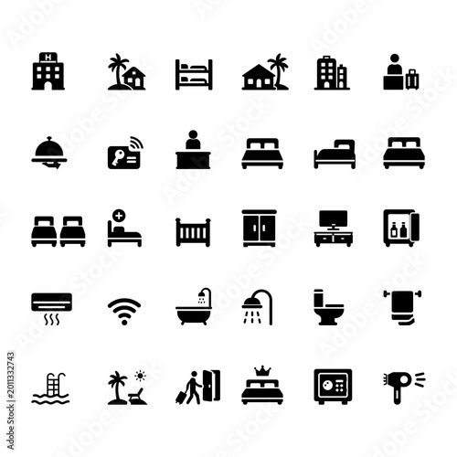 travel icons set