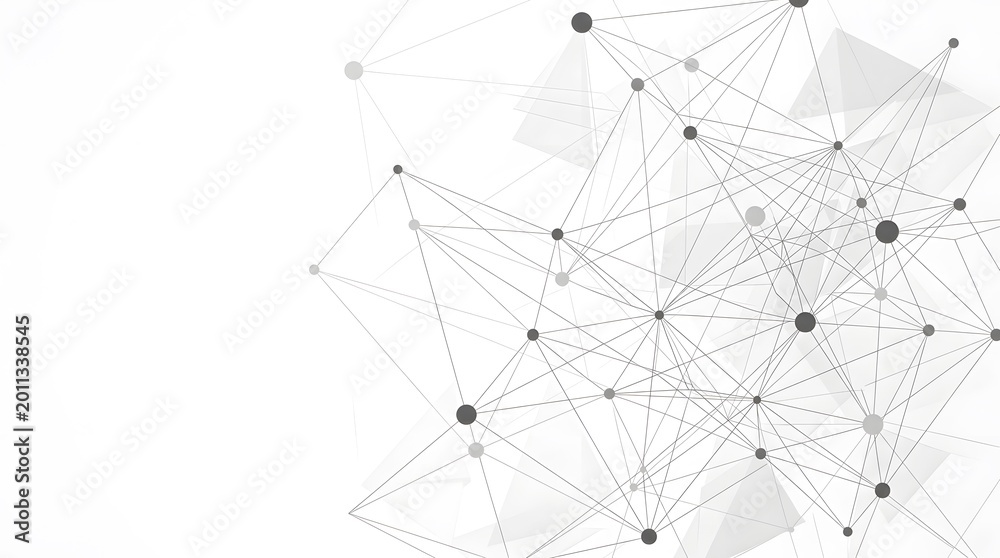 Obraz premium Abstract technology background with connected dots and lines.
