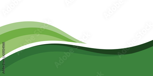Abstract green banner background. Graphic design banner pattern background template with dynamic curve shapes