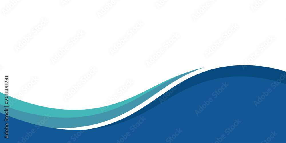 Fototapeta premium Gradient Wave Footer Illustration eps10