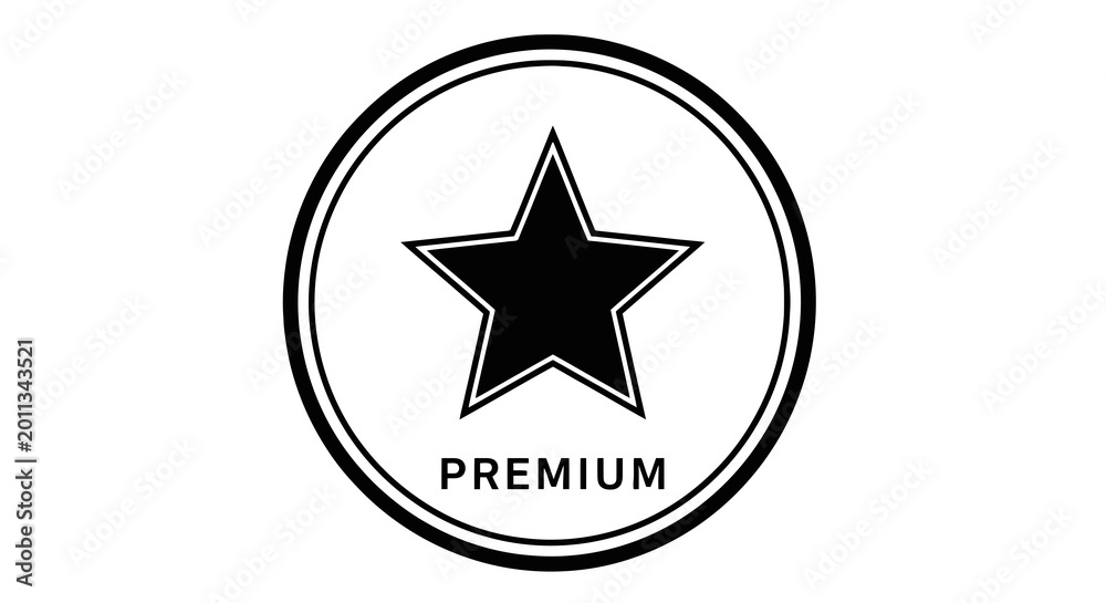 Fototapeta premium Premium quality star stamp symbol.