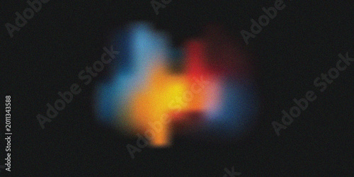 Abstract Grainy Gradient Background with Soft Vibrant Blur and Organic Noise Texture