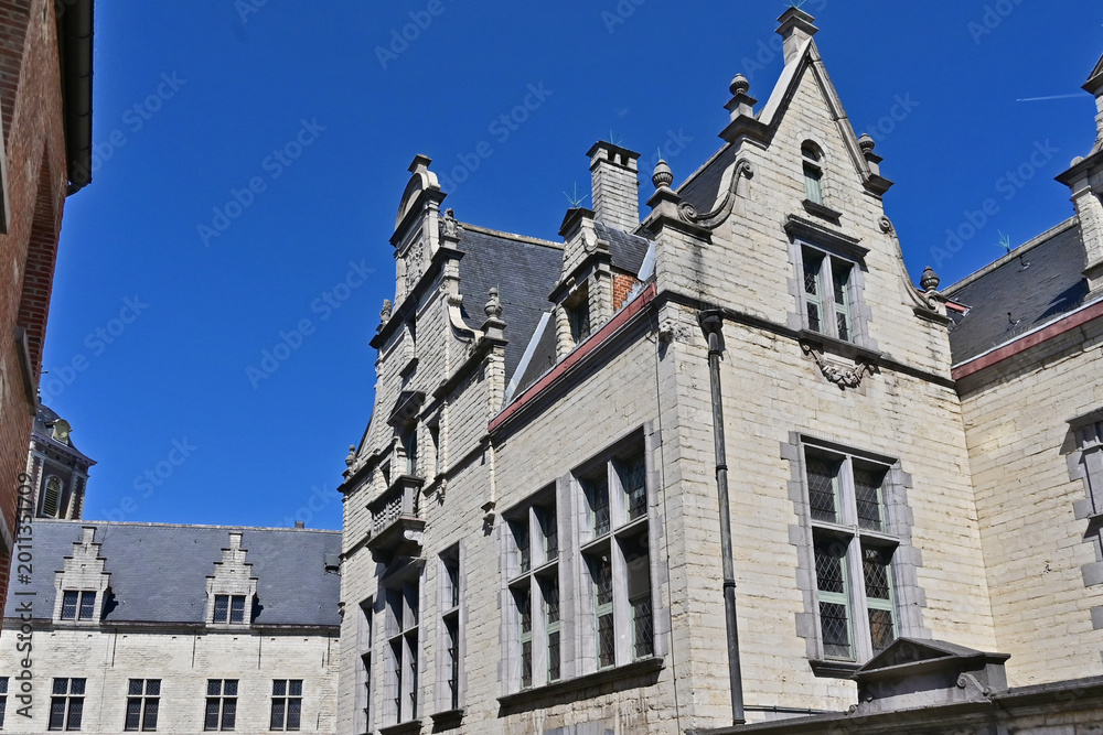 Fototapeta premium Malines (Mechelen): il Palazzo di Margherita d'Austria, noto come Hof van Savoye, Fiandre, Belgio