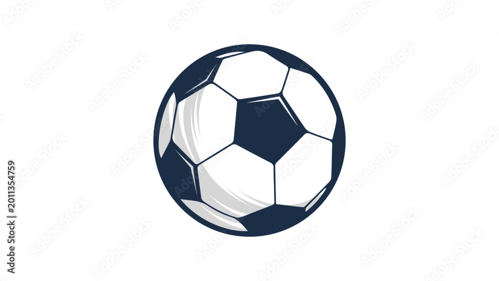 Fototapeta premium Soccer ball on white background vector.