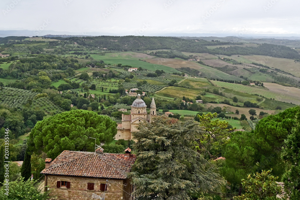 Naklejka premium Montepulciano, la Chiesa o Santuario della Madonna di San Biagio, Val d'Orcia, Toscana