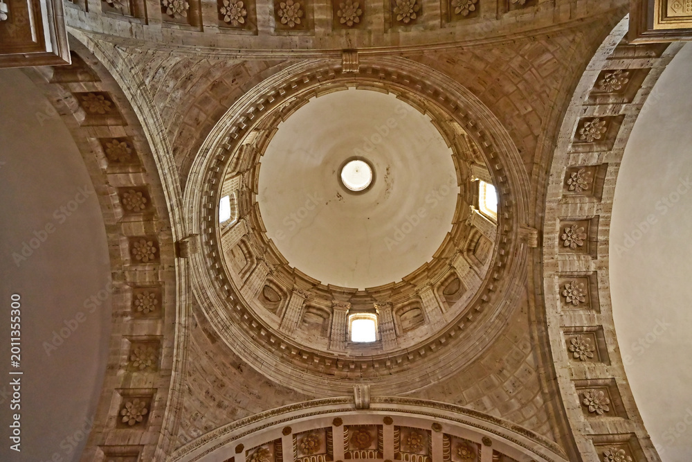 Naklejka premium Montepulciano, interno della Chiesa o Santuario della Madonna di San Biagio, Val d'Orcia, Toscana