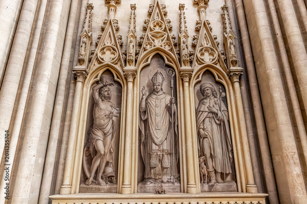 Fototapeta premium Cathedral of Our Lady, Coutances, France, interiors