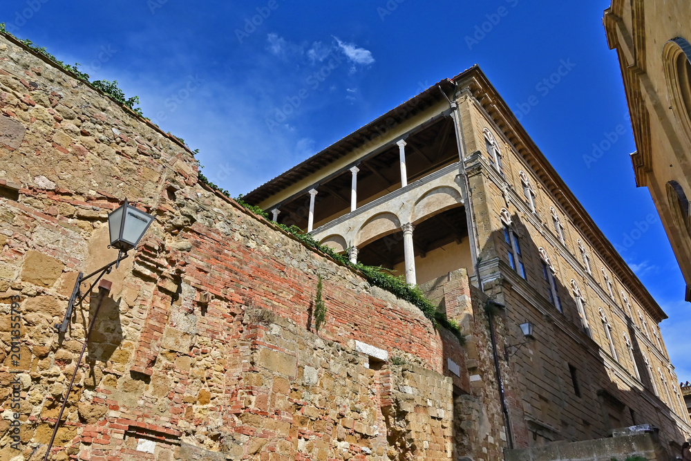 Obraz premium Pienza, Palazzo Piccolomini a Pienza, Val d'Orcia, Toscana