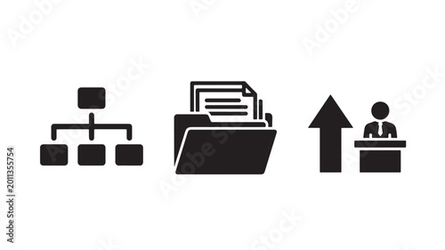 Vector Illustration Of Businessman Uploading Documents For Data Management And Organization Isolated On Transparent Background
