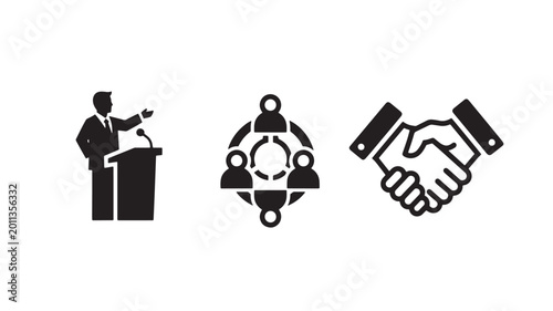 Vector Illustration Of Business Communication And Teamwork For Corporate Strategy And Partnership Concept Isolated On Transparent Background