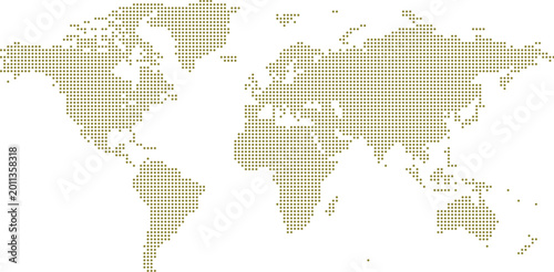 dotted world map for global geography vector illustration