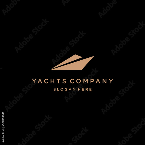 creative simple logo design yatch