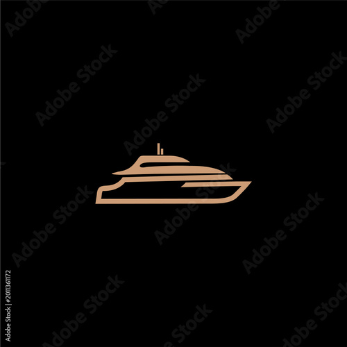 creative simple logo design yatch