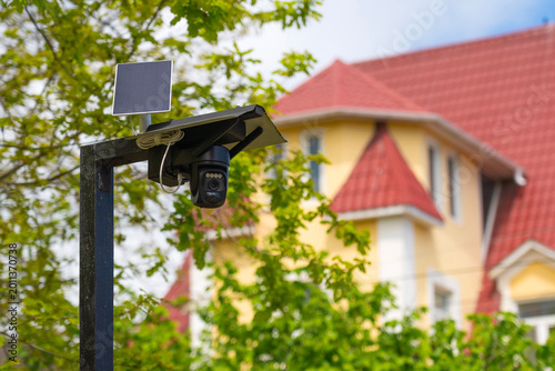 Wireless solar powered security camera