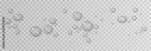 Obraz na plátne Realistic water drops PNG