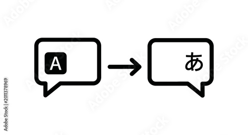 Quadro su tela Translation character conversion symbol.