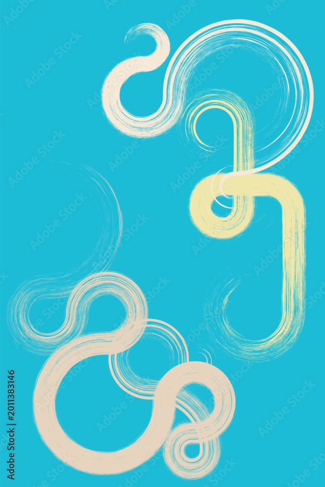 Obraz premium Summer beach abstract background with turquoise sea and warm sand texture, artistic brush strokes, vacation vibe design. Vector 