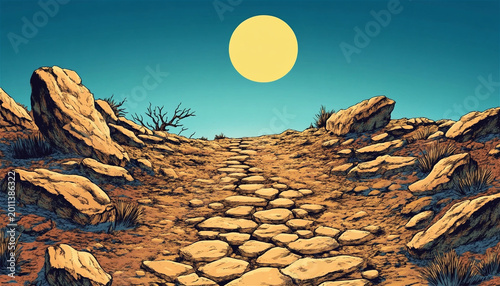 desert landscape with tree