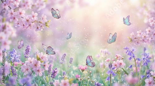 purple flowers in spring