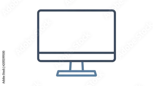 Modern Computer Monitor Icon