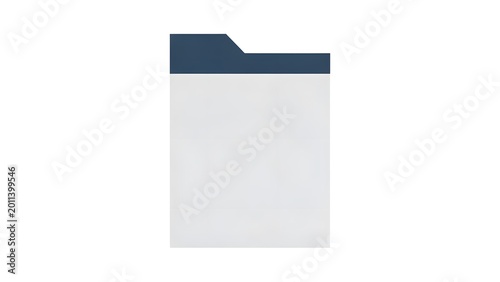 Dark Blue Folder with Light Paper Document Inside