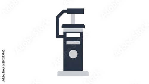 Modern White and Navy Coffee Maker Icon