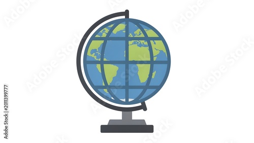 Educational Globe Model on Stand in Studio