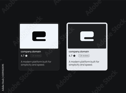App Store Card UI Dark Light Mode Design