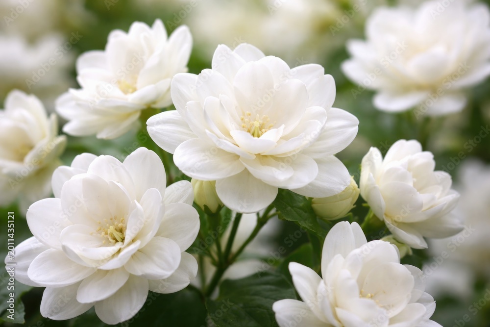 Obraz premium Melati Putih Blossoms Displaying Softly Layered White Petals