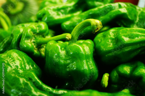 Fresh green peppers