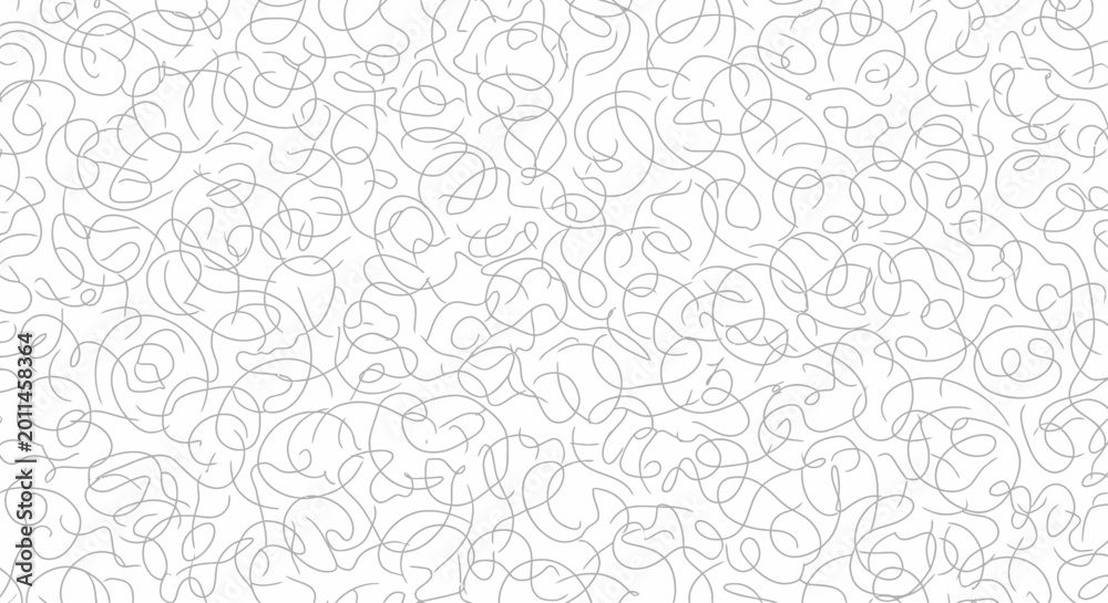 Fototapeta premium Abstract Black White Scribble Pattern Seamless Texture Background